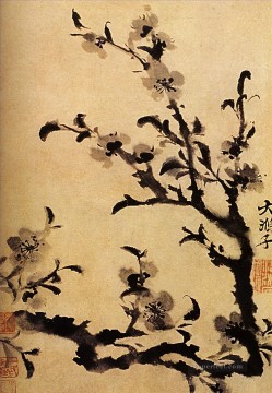  1707 Oil Painting - Shitao flowery branch 1707 old China ink
